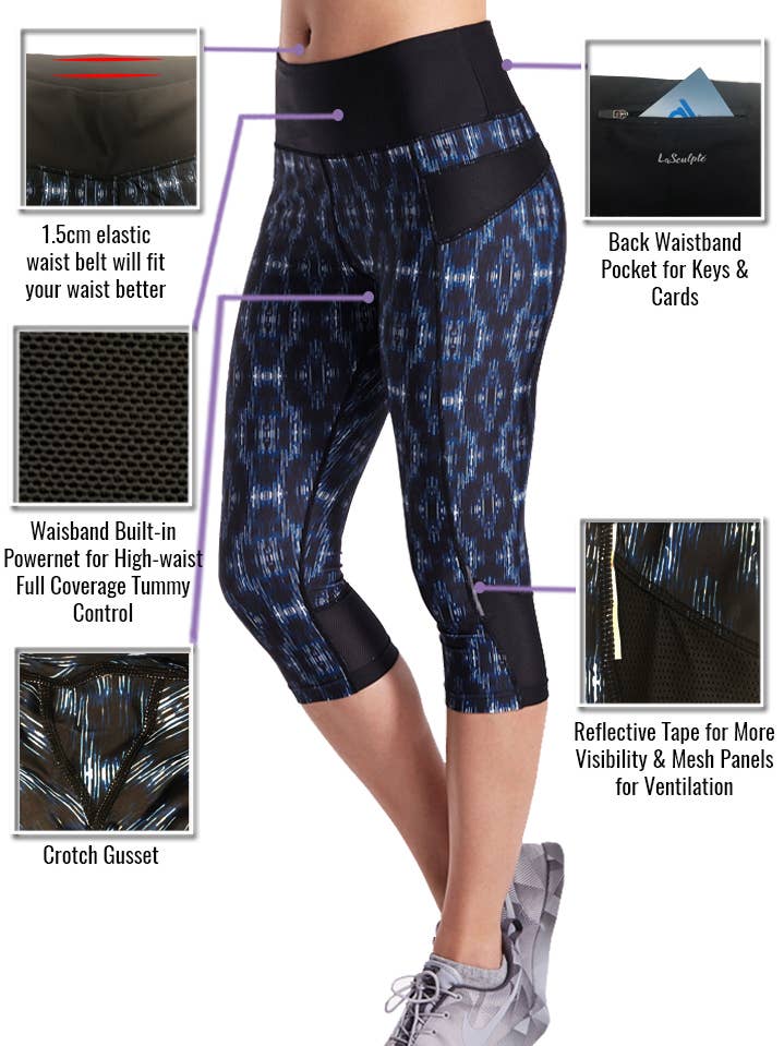 Yogahose Shaping Bedrucktes Crop für den Großhandel von LaSculpte