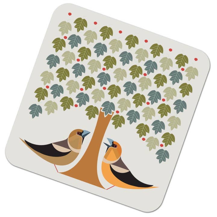 Jag gillar fåglar bordstablett Hawfinch för wholesale av My Gifts Trade