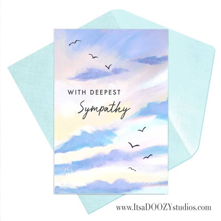 With Deepest Sympathy - Card With Matching Envelope for wholesale by It’s a Doozy Studios