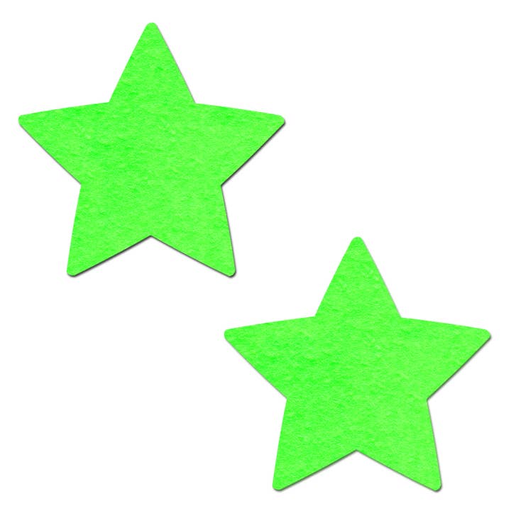 Pastease® - Wholesale Nipple Pasties - Women's - Star: Glow-in-the-Dark Neon Star Pasties Nipple Covers21