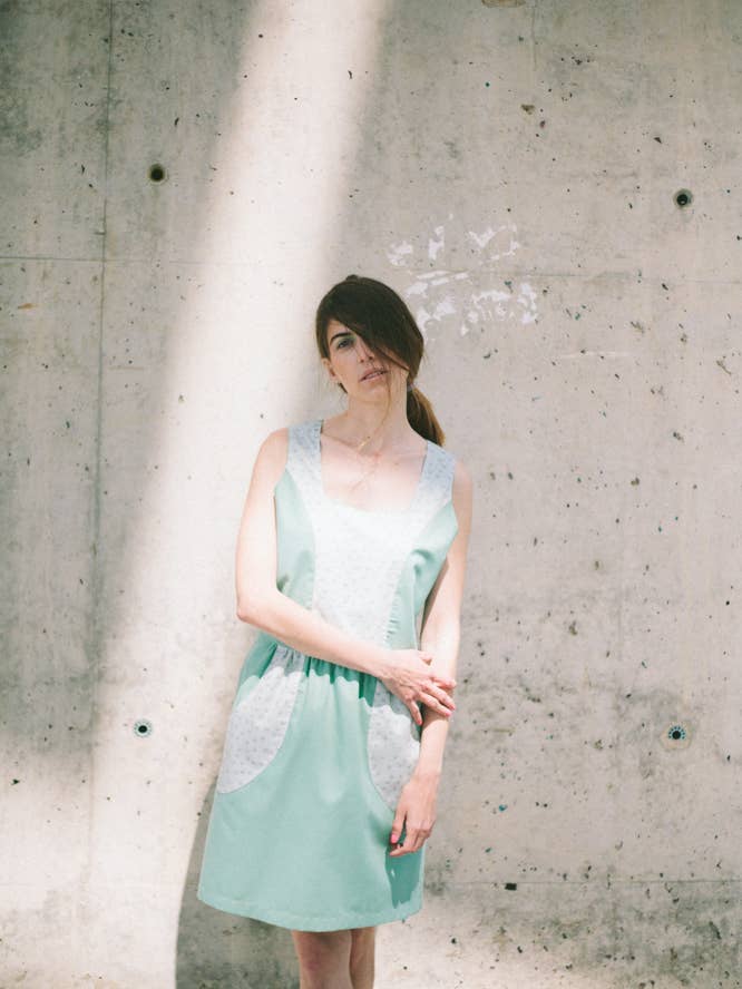 VESTIDO DE POLIEDRO VERDE por atacado de MissSOTOKA