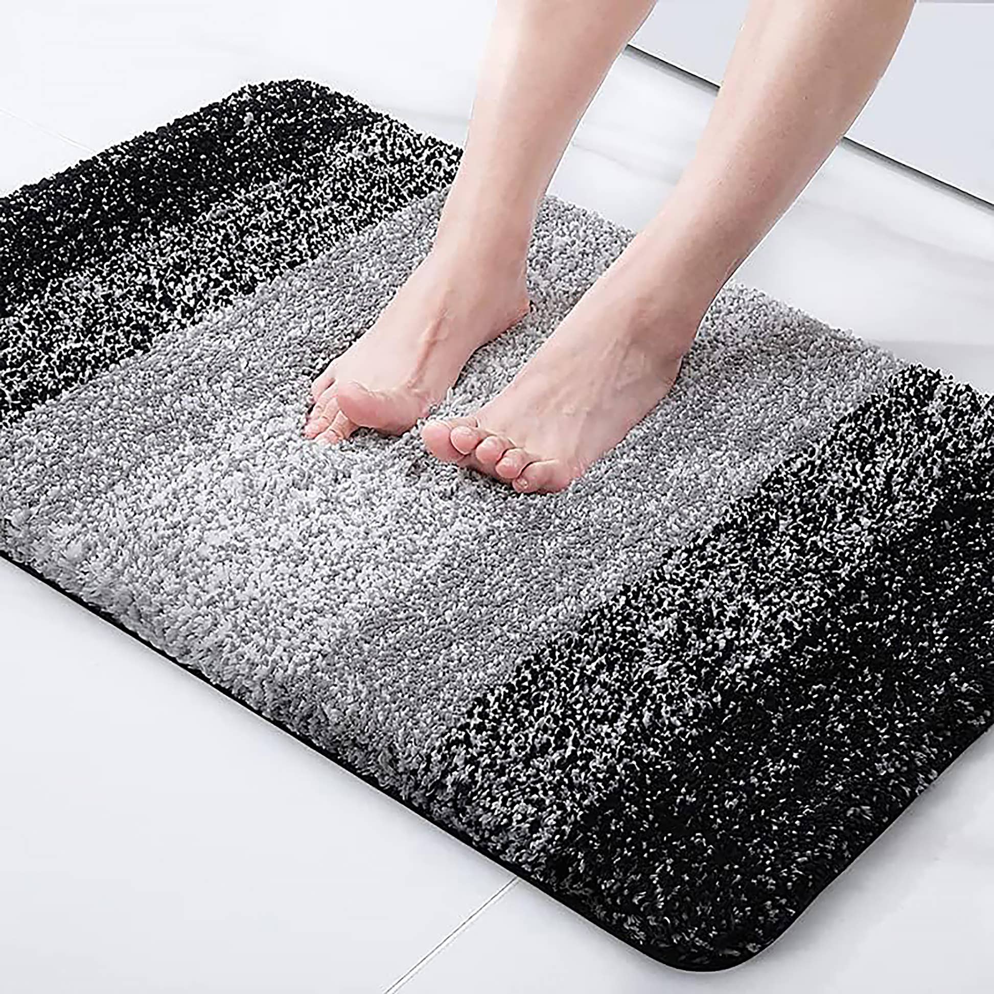 home mart goods - Wholesale Bath Mat Set - Large 2 Piece Ombre Microfiber Soft Thick Plush Bath Mat Set6