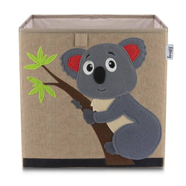 Zenker - Wholesale Storage Bin - Kids & Baby - Children's fabric storage box "koala" on a dark background, compatible with Ikea Kallax Lifeney