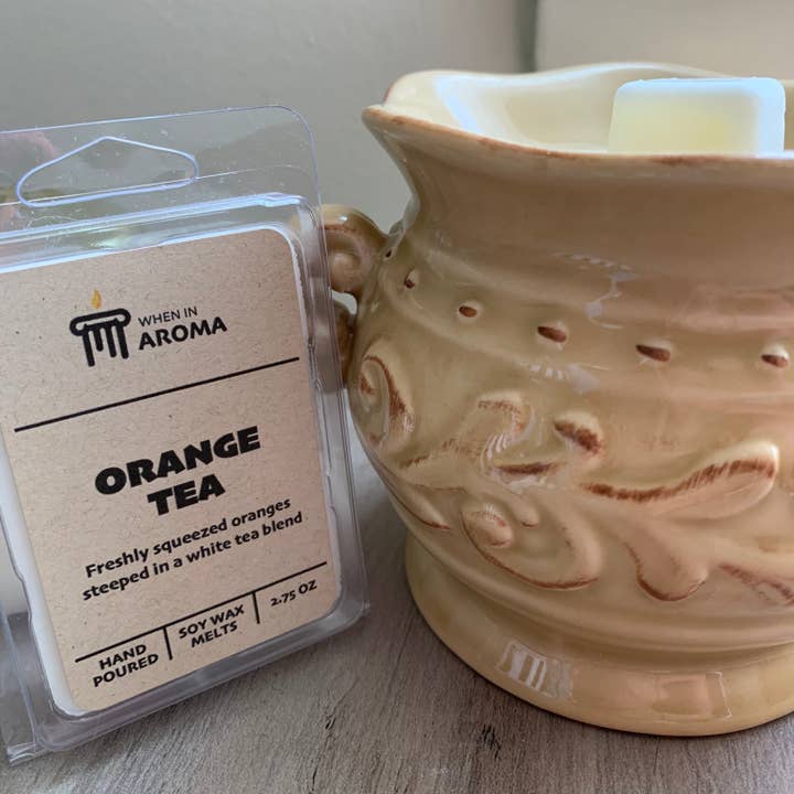 Orange Tea Soy Wax Melt for wholesale by When In Aroma Candle Company