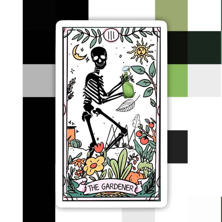 Plant Tarot Card The Gardener Sticker for wholesale by Ace the Pitmatian Co