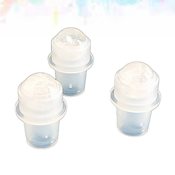 CLEAR QUARTZ Gemstone Rollerball Inserts  for wholesale by Essential Wellness - Body, Mind, Spirit