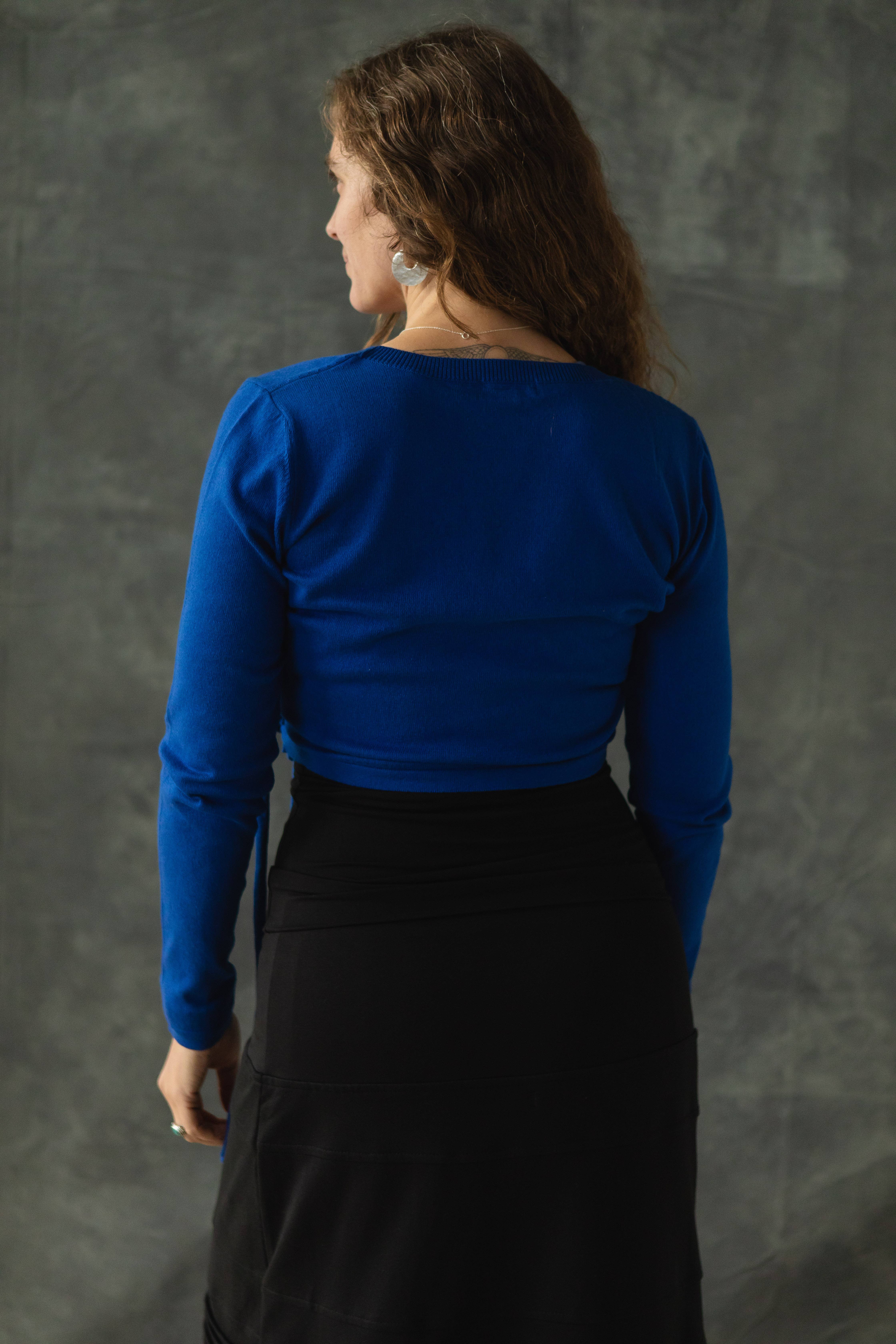 UNA PLUMA - Wholesale Knit Sweater - Women's - Colibrí Wrap Sweater - Organic Cotton Wrap8