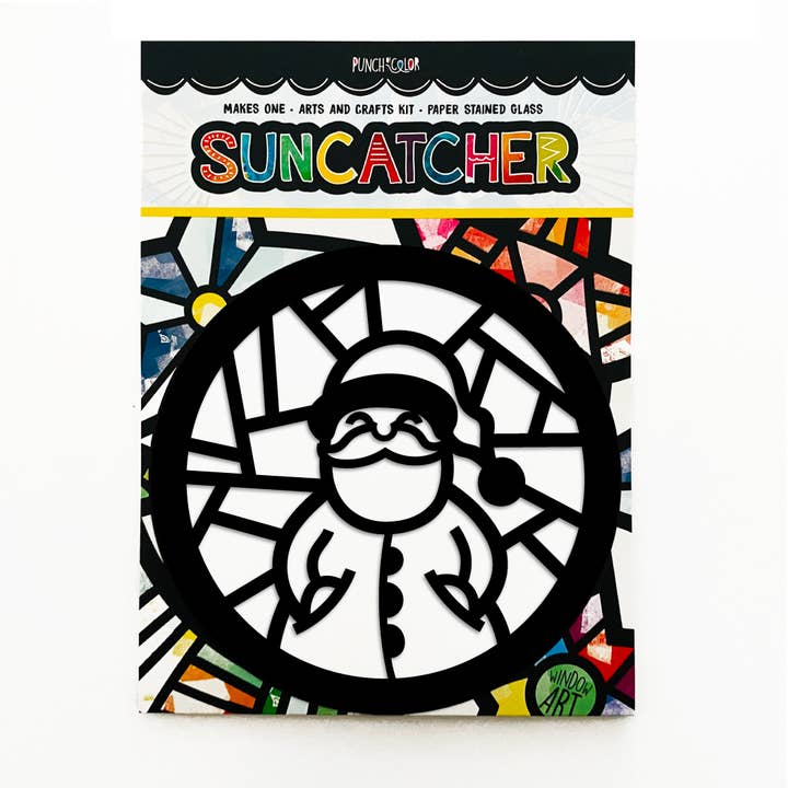 Santa Claus Suncatcher Kit for wholesale by Punch of Color