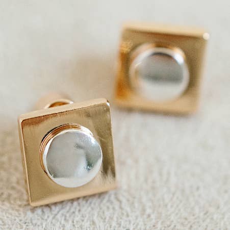 Geometrisk Studörhänge - Guld för wholesale av Smith and Co. Design