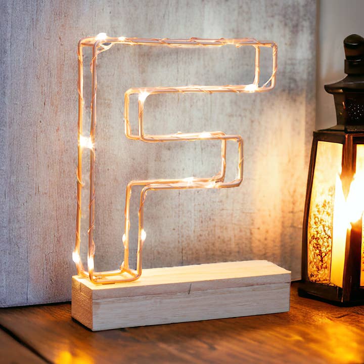 Letter Light Rose Guld - F for engroshandel hos Echo Three