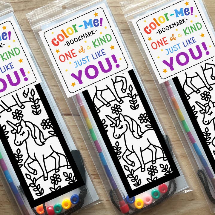 Calenlou Crafts - Wholesale DIY Craft Kit - Kids - Unicorn Bookmark Coloring Craft Kit for Kids