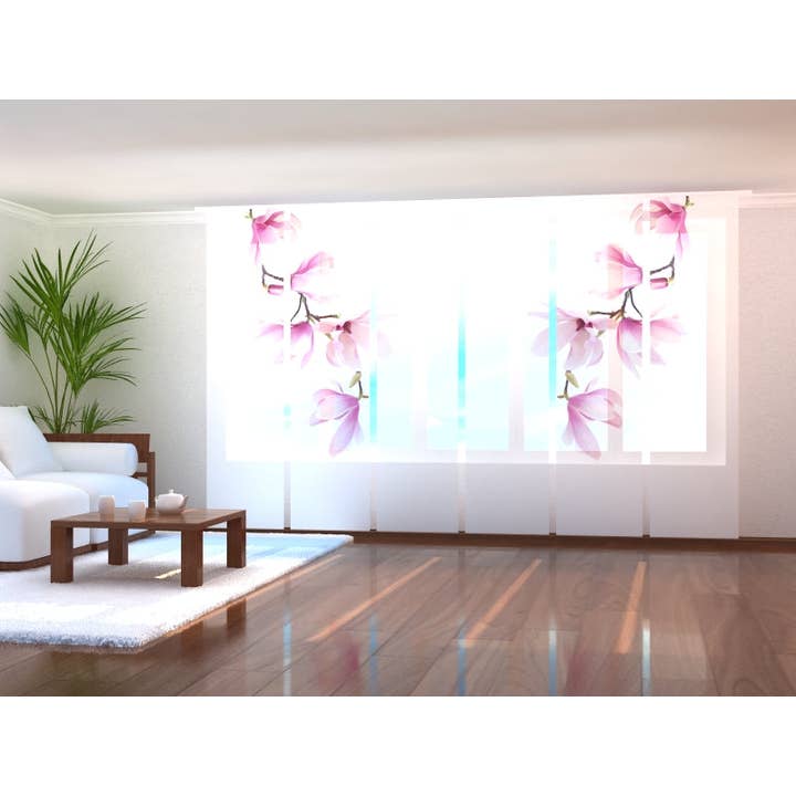 Juego de 6 cortinas con forma de rama de magnolia de primavera para venta al por mayor de IlyDecor
