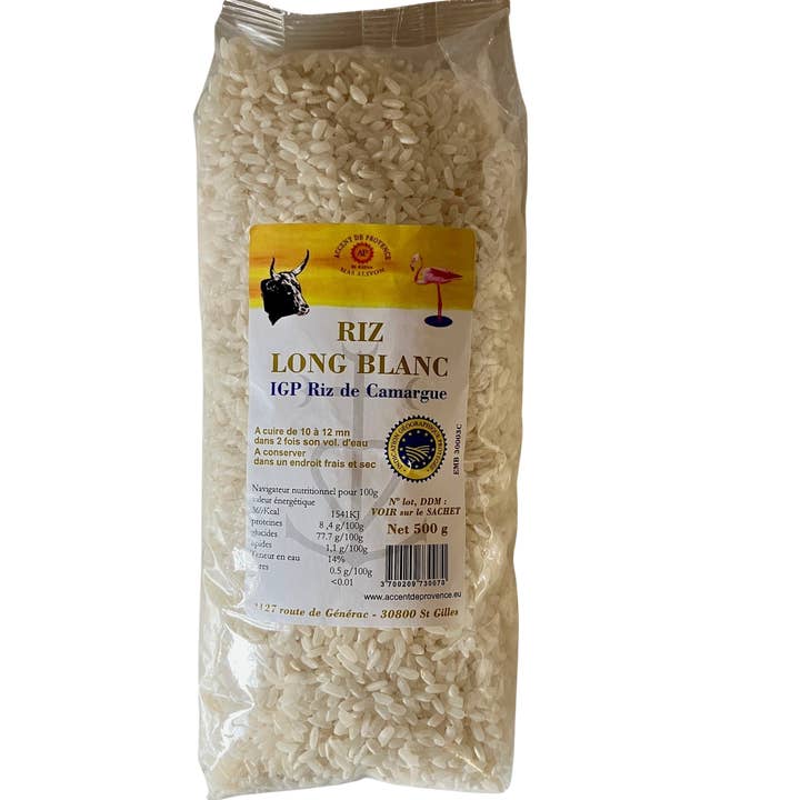 ACCENT DE PROVENCE - Wholesale Rice - LONG WHITE RICE IGP CAMARGUE 500GR0