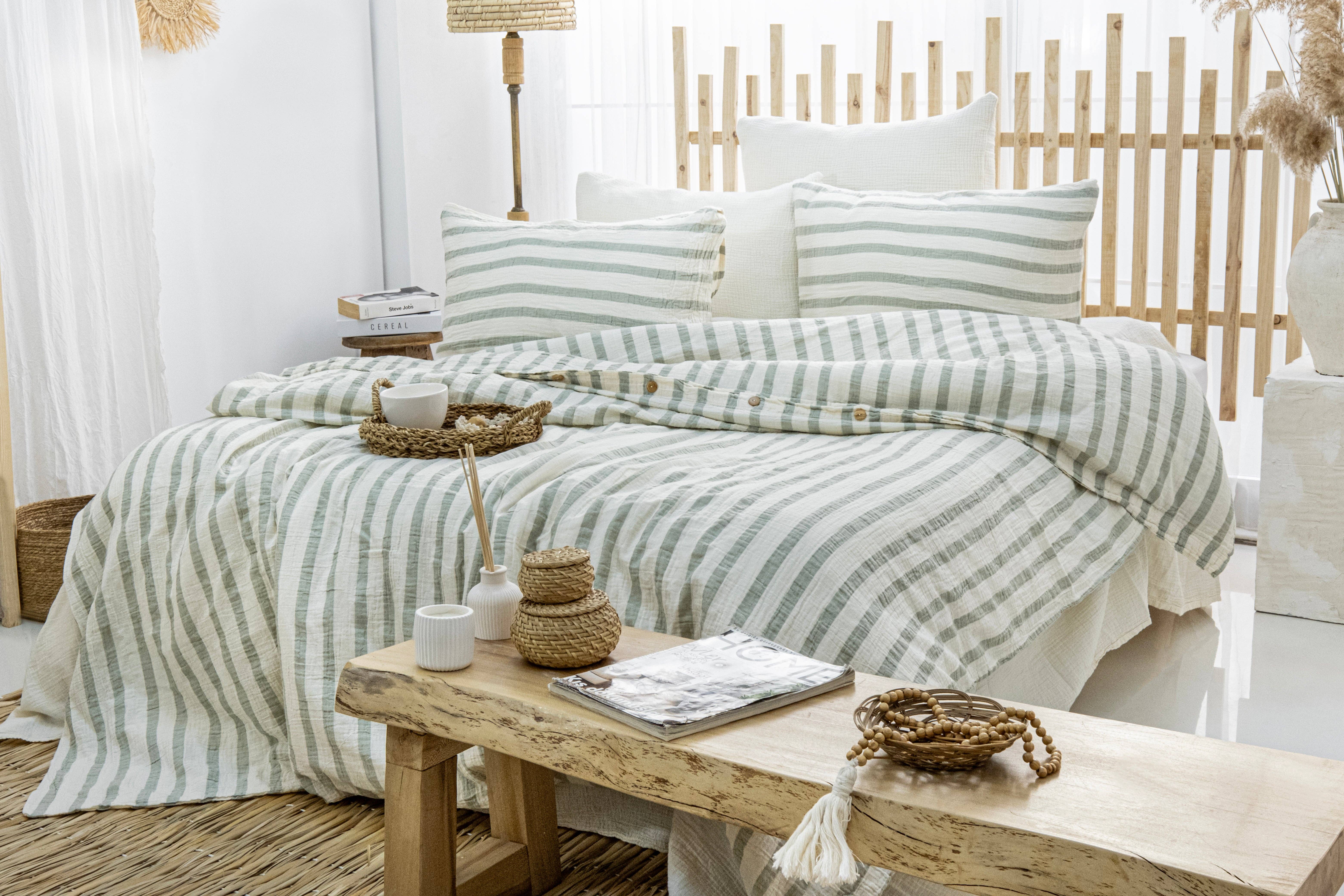 Naturloom - Wholesale Bedding Set - GOTS Certified Organic Muslin Duvet Cover Set with Fitted Sheet and Pillowcases – Hypoallergenic Cotton Bedding12