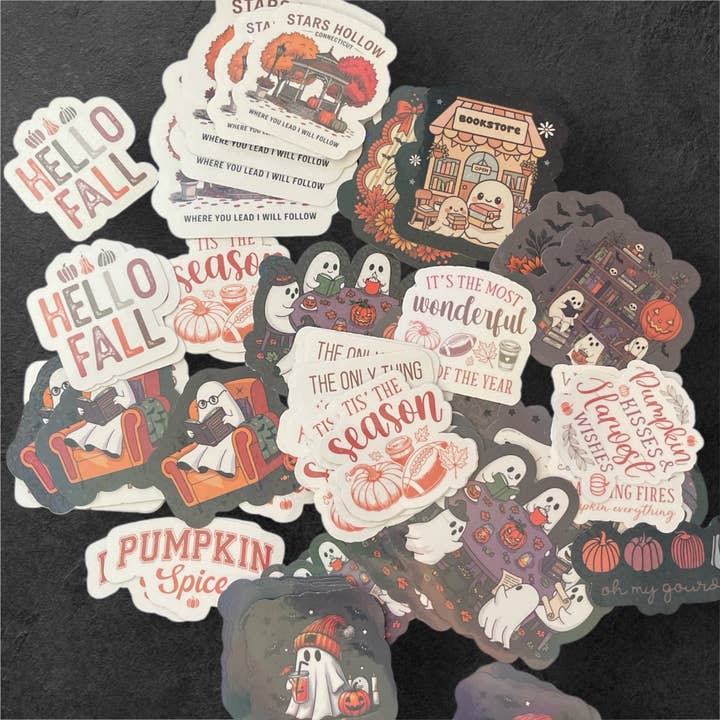 Efterårs- og Halloween-klistermærkesamling for engroshandel hos August Nine Home