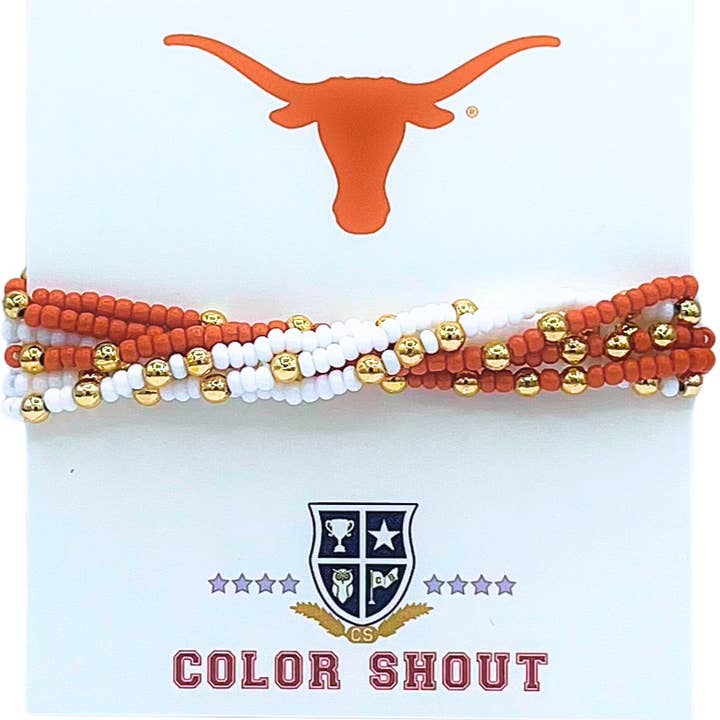 B201 - UT Kleuren Stapel: Set van 6 Kralen Stretch Armbanden voor wholesale door Color Shout