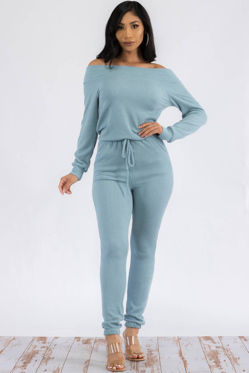 H&H Fashion Inc. - Vente Combinaison – femme - HH620R-SL-NEWRIB - Combishort à épaules dénudées5