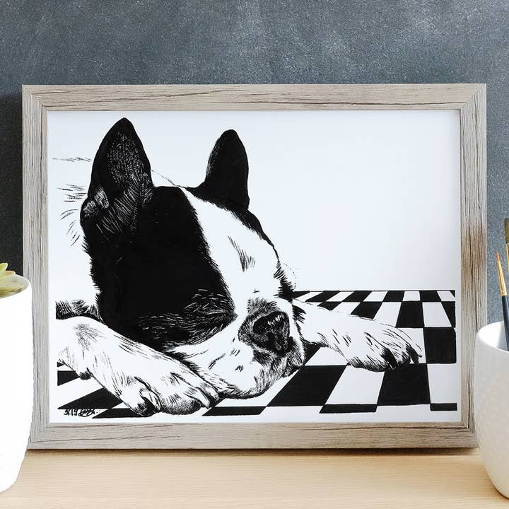 Impressão artística do buldogue francês por atacado de MeerCatArt