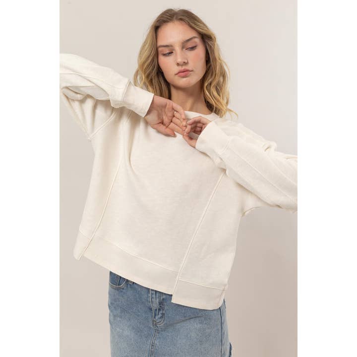 Double Zero - Wholesale Sweatshirt - Women's - Seam Detail Sweatshirt3