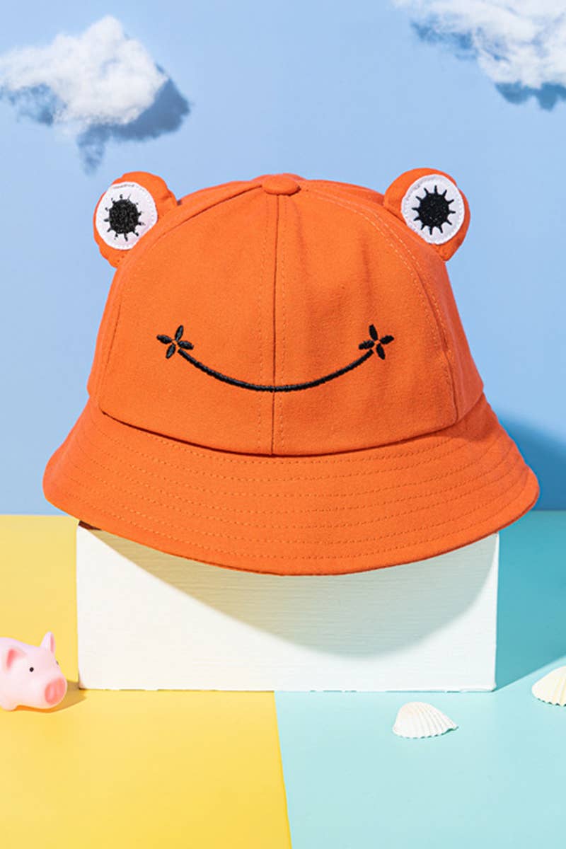 ACCITY - Wholesale Bucket Hat - Women's - CARTOON FROG DESIGN BUCKET HAT_CWAH04695