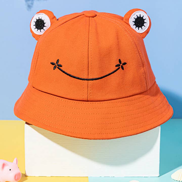 ACCITY - Wholesale Bucket Hat - Women's - CARTOON FROG DESIGN BUCKET HAT_CWAH04695