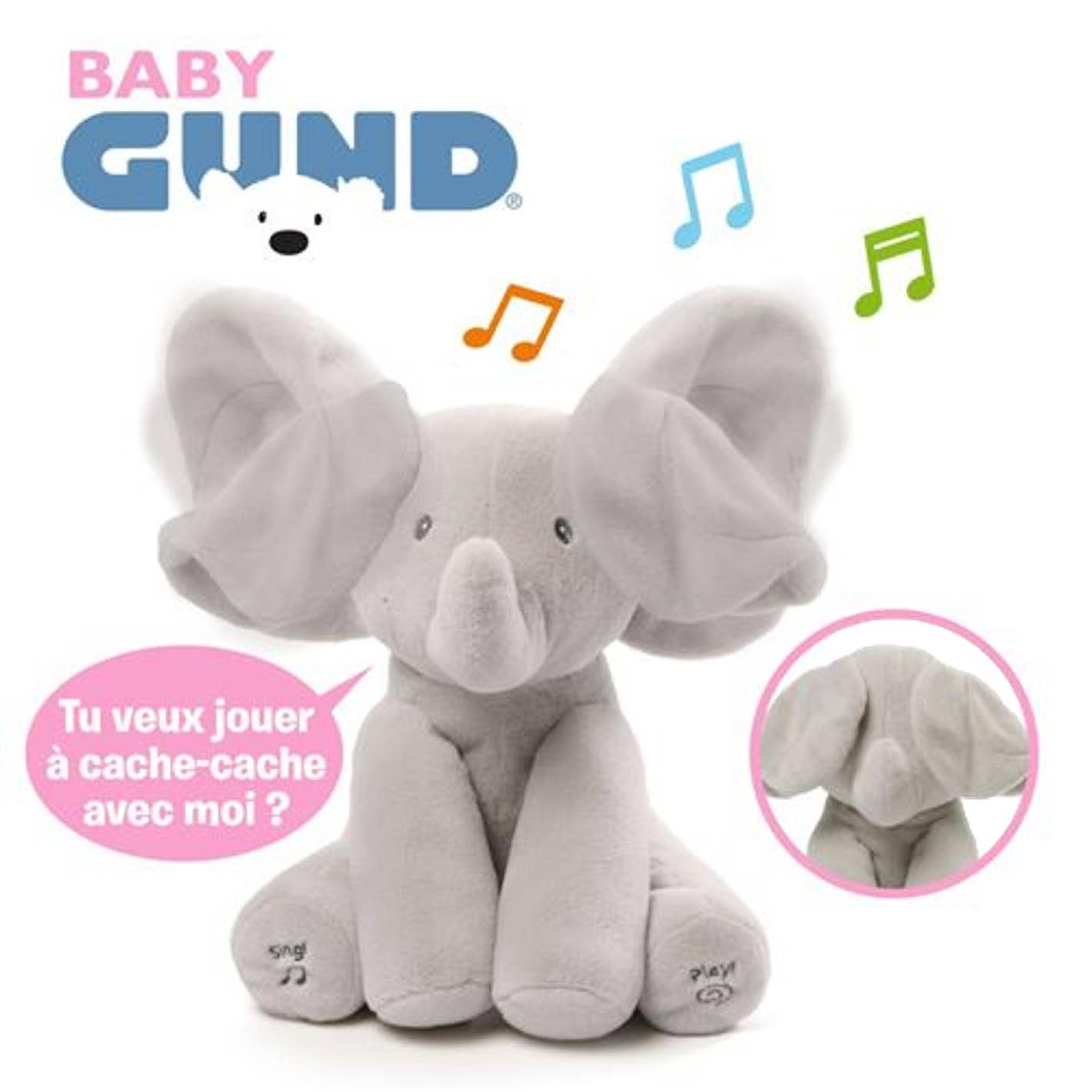 Jactal - Wholesale Stuffed/Plush Toy - Kids & Baby - Animated Plush Gund Flappy The Elephant 30 Cm2