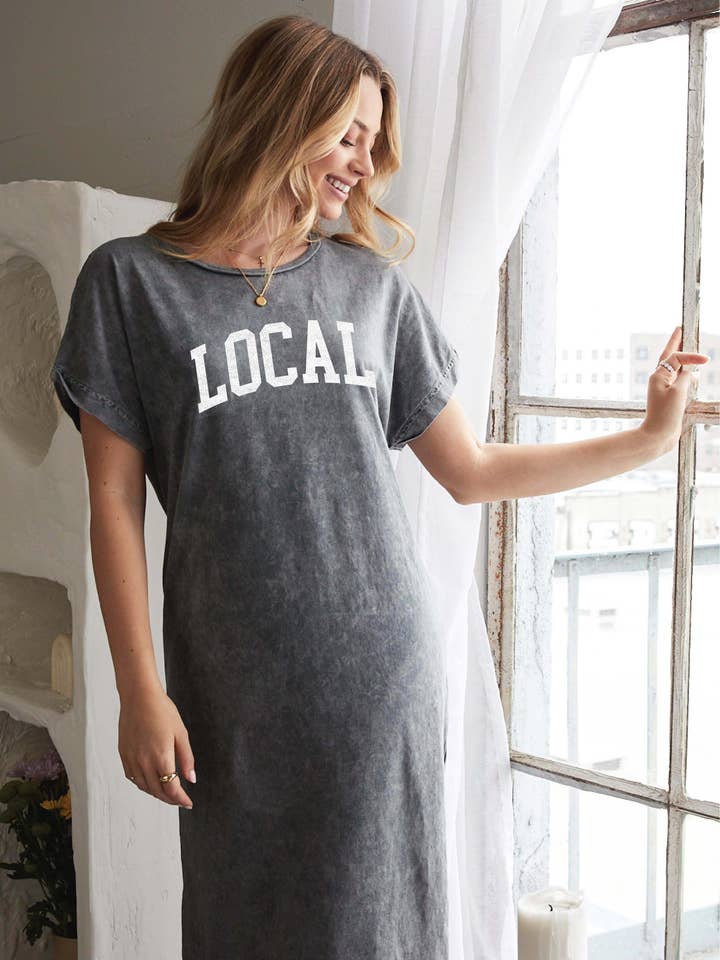 LOKAL Mineral Grafisk Kjole for engroshandel hos OAT COLLECTIVE