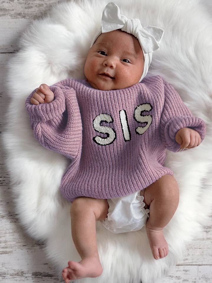 SpearmintLOVE – wholesale Tröja - Baby – Sis Knit Tröja, Lavendel