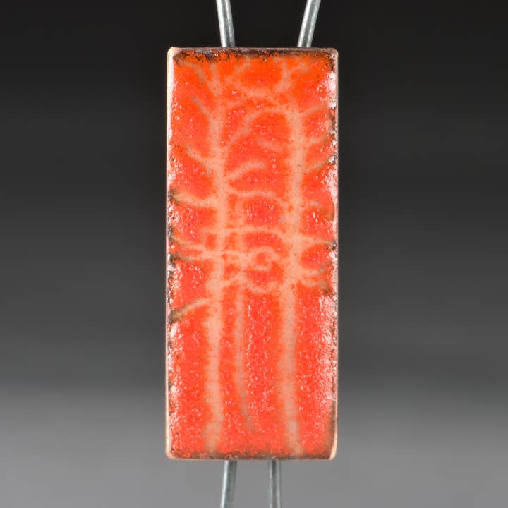 Copper Enamel Art Magnet, Shimmering Autumn Forest for wholesale by Kristin Ellis