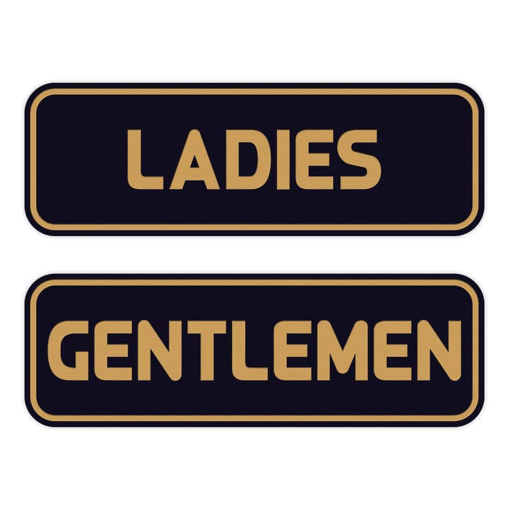 Basic LADIES GENTLEMEN Restroom Sign (2-Pack) for wholesale by All Quality