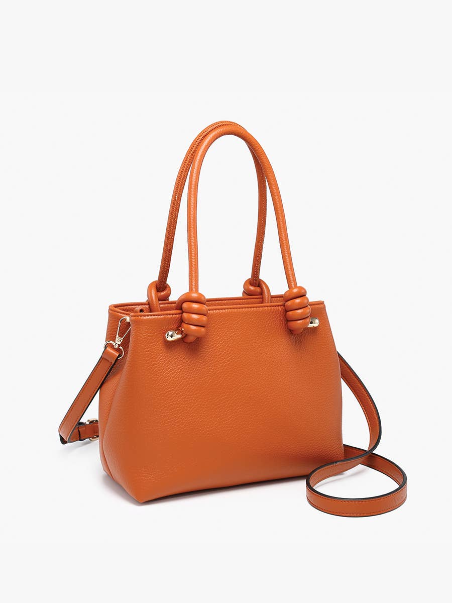 Jen & Co. - Wholesale Satchel - Women's - M2604 Blair Classic Satchel w/ Knotted Handles & Long Strap6