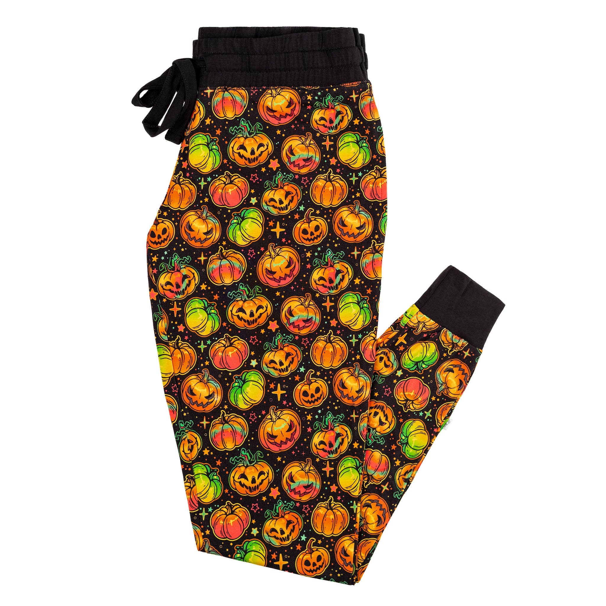Little Popp Crew - Wholesale Sleepwear Bottom - Women's - Halloween | Spooky Pumpkins | Women's Bamboo Jogger Pajama Pants3