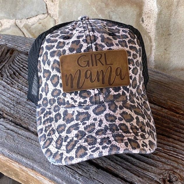 Girl Mama Leather Patch Hat for wholesale by The Hometown Company