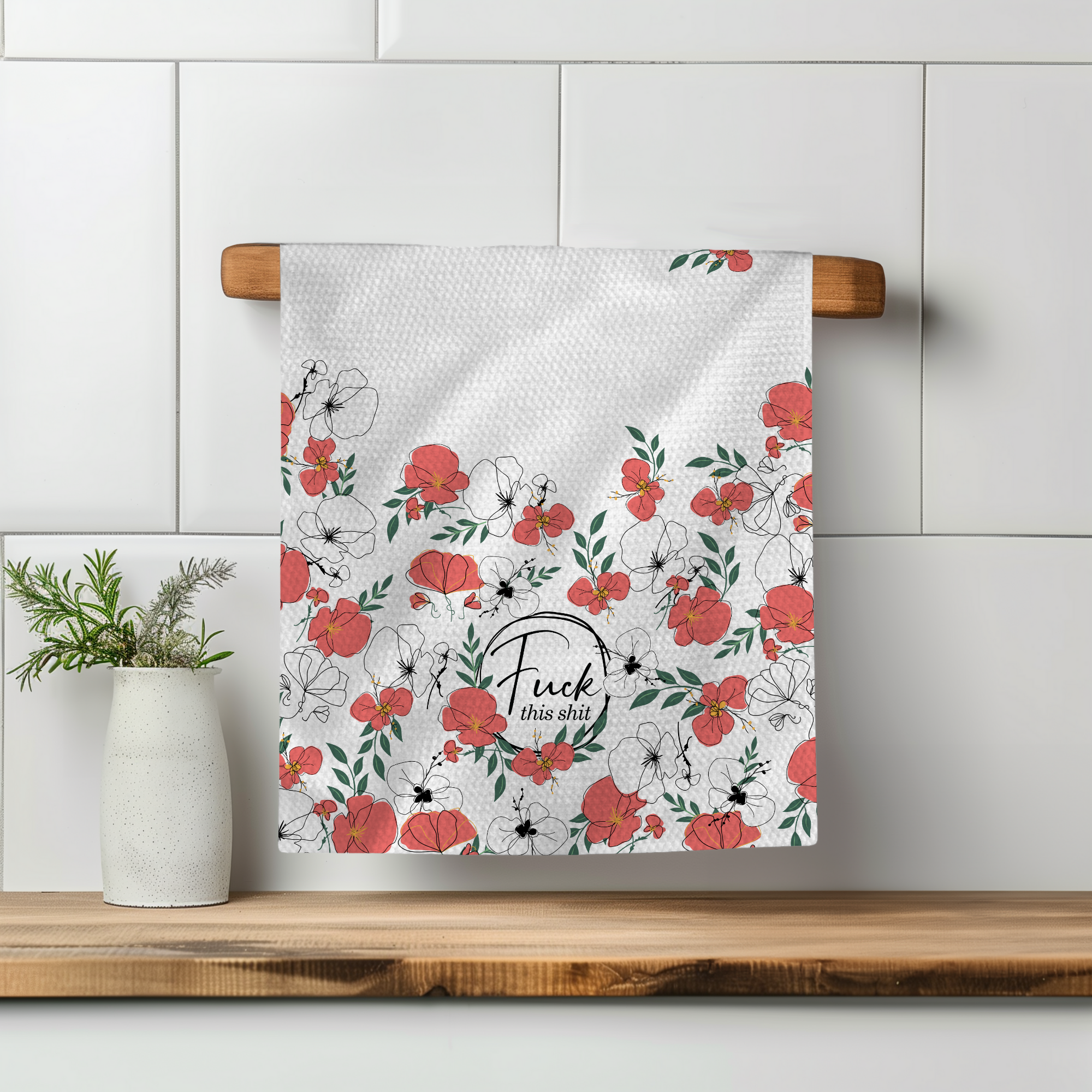 Twisted Wares - Wholesale Tea Towel - Funny Kitchen Towel | Vintage Swear Words | Retro Gift2