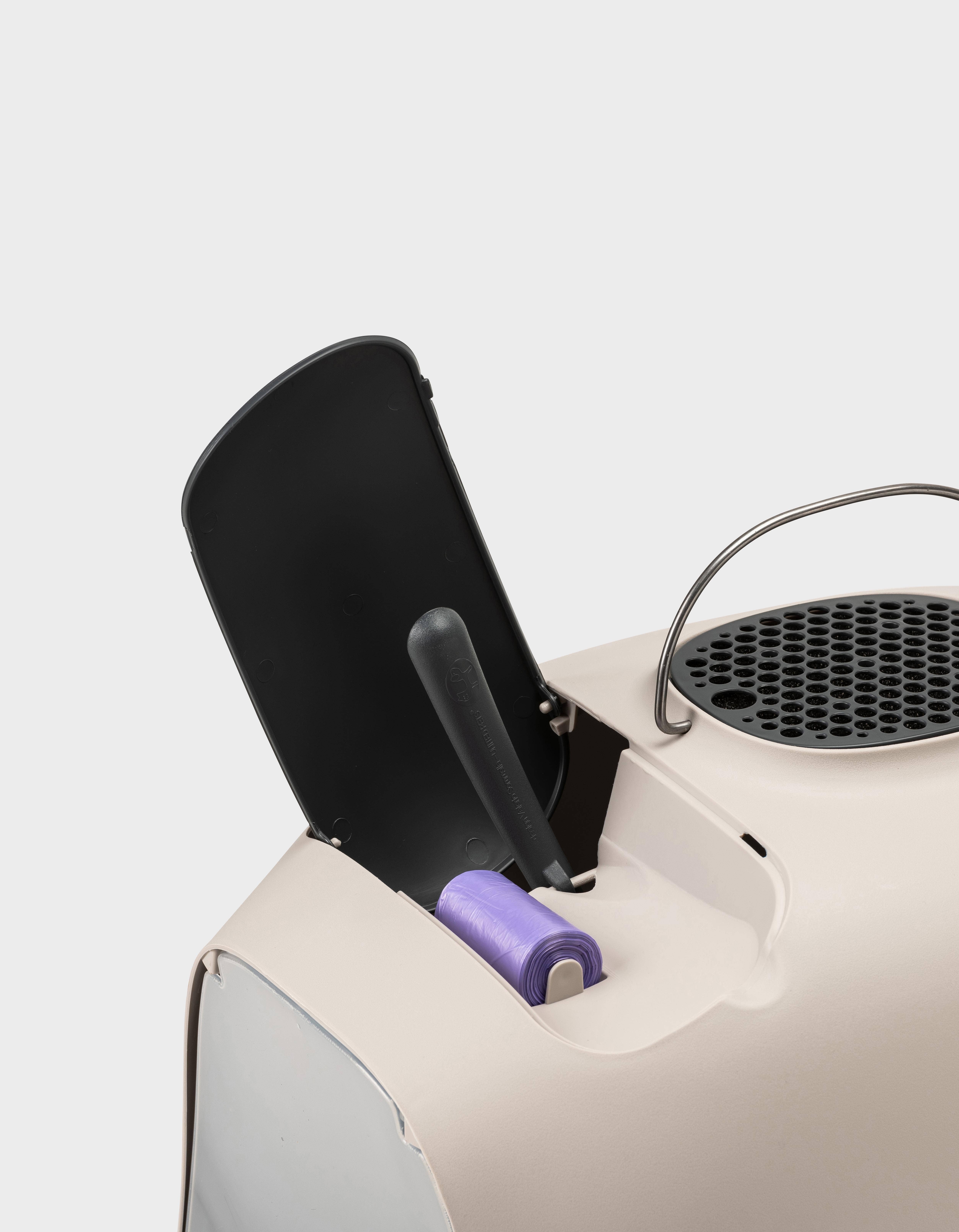 United Pets - Wholesale Pet Bed - Cat/Dog - Designer covered litter box with filter and cleaning accessories3