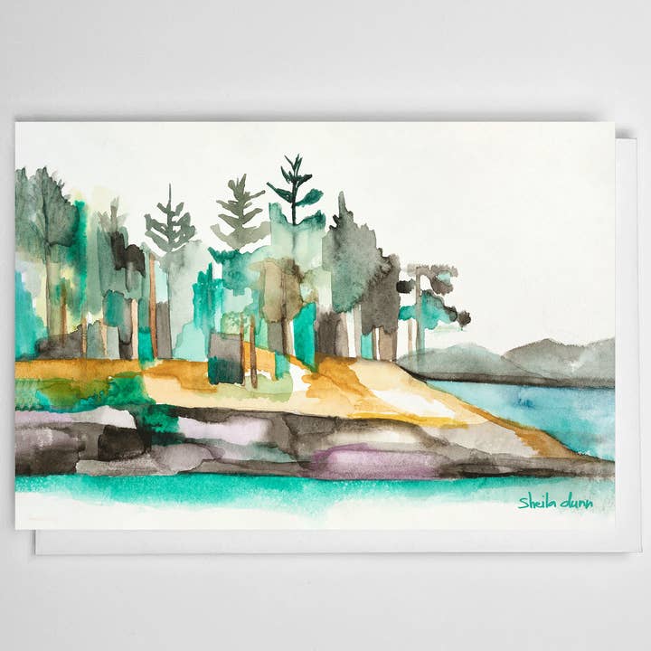 SheilaDunnArt - Wholesale Everyday Greeting Card - Greeting card of Doe Bay painting