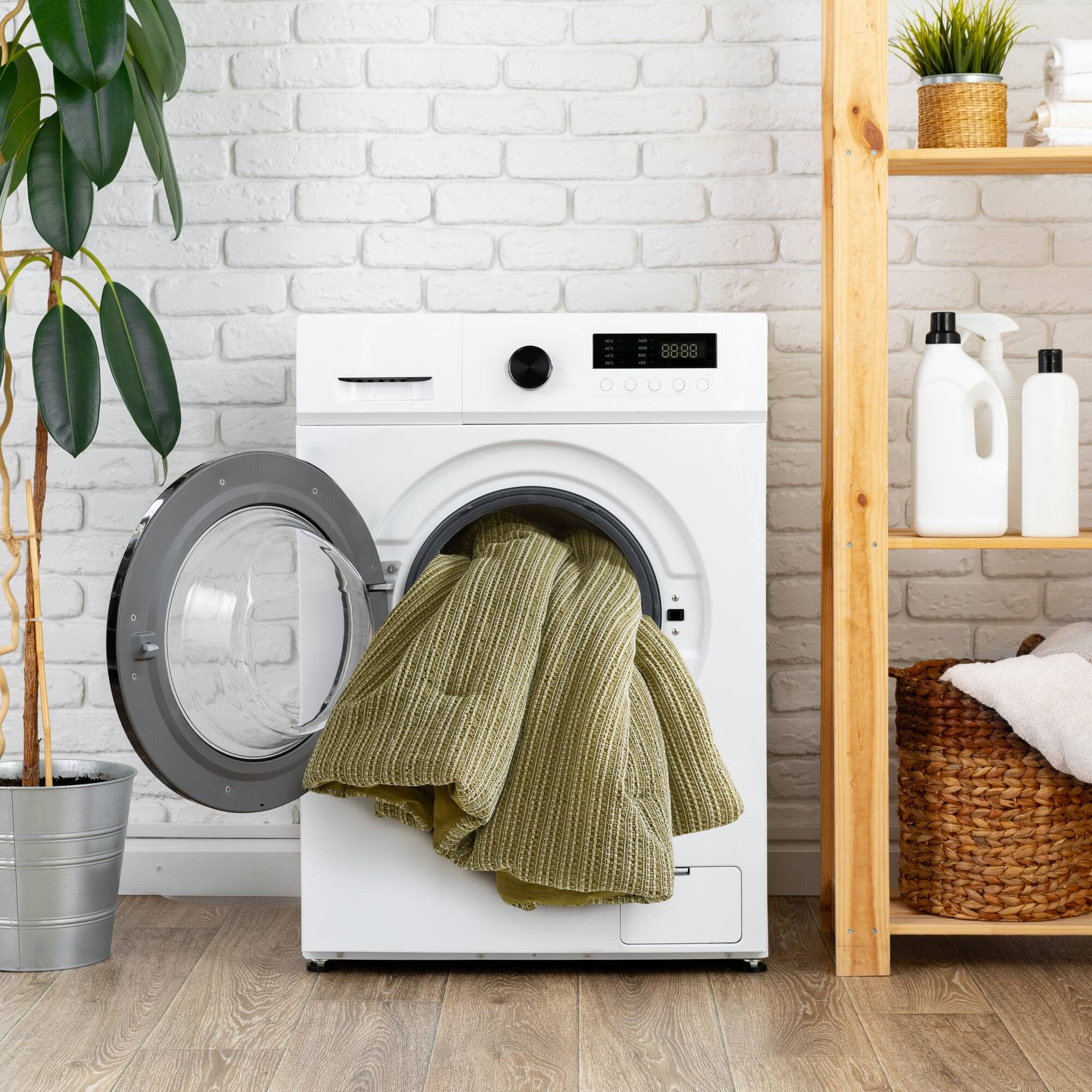 Olliix - Wholesale Bedding Set - 3 Piece Vintage Waffle Washed Comforter Set, Green12