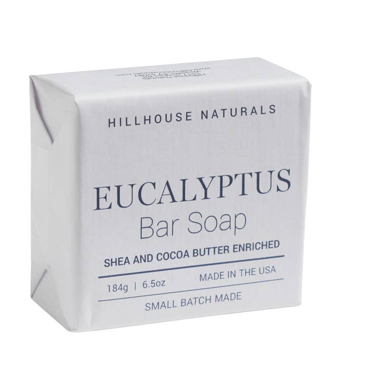 Eucalyptus French Milled Soap 6.35oz. Ctn.8 for wholesale by Hillhouse Naturals/Field+Fleur