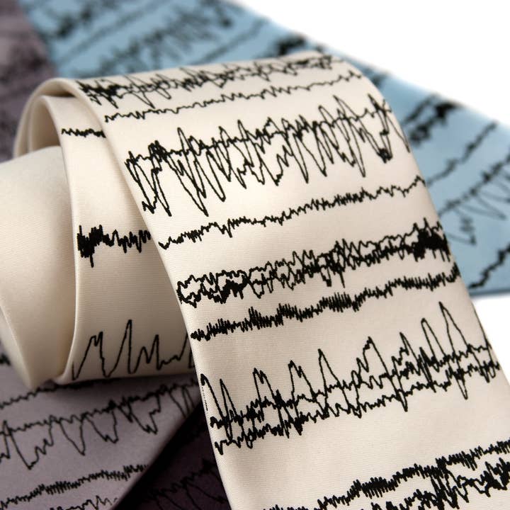 Cyberoptix Tie Lab - Wholesale Necktie - Men's - Brainwaves Silk Necktie, Insomnia4