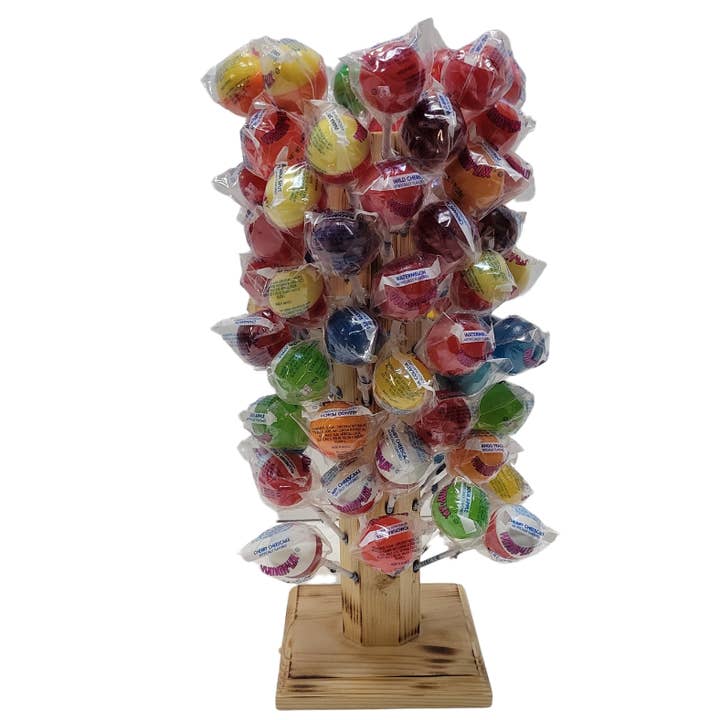 Candy Barn Express - Wholesale Lollipop - 2.25" Burnt Wood Lollipop Pole Stand - 2.25" Diameter1