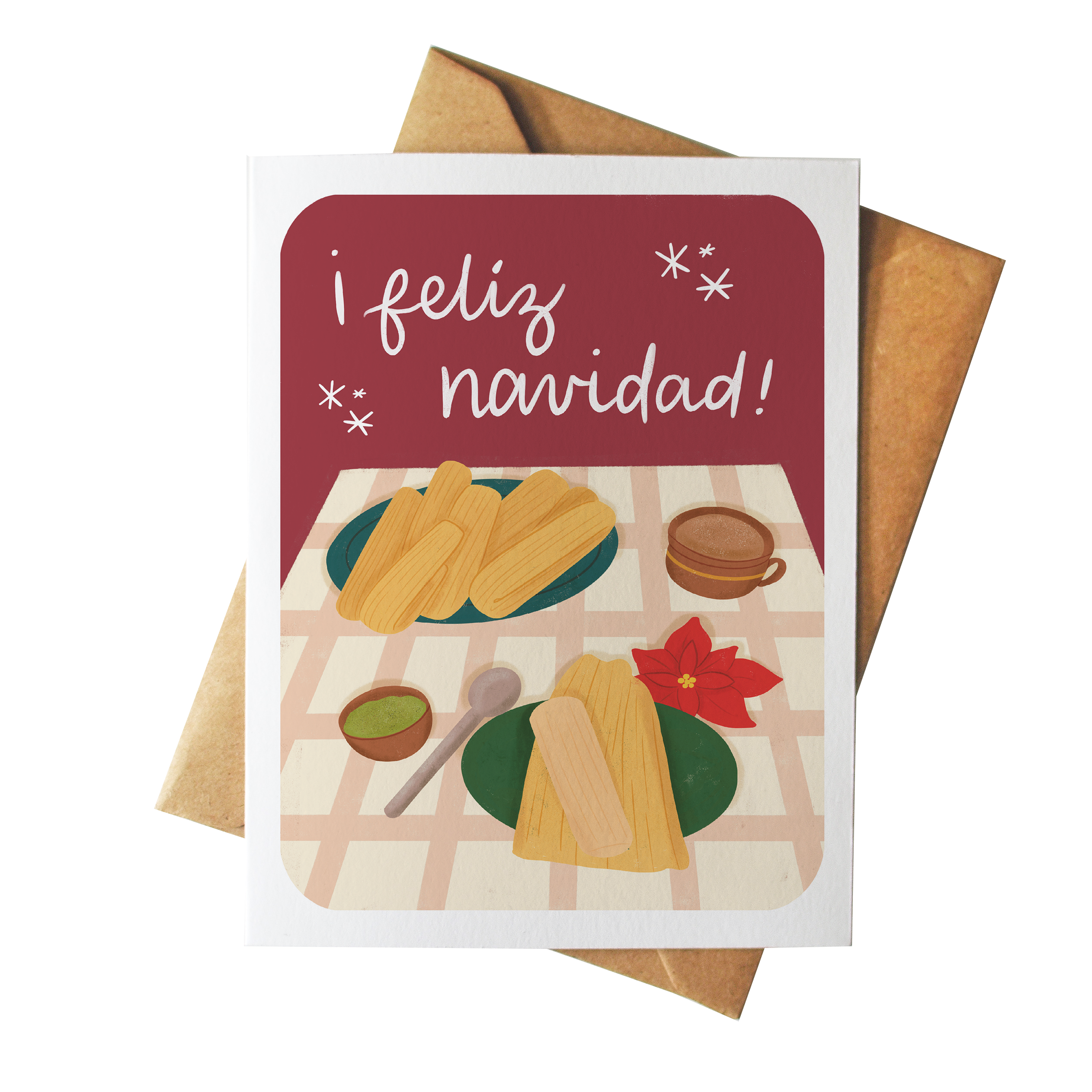 Mazapan Paper Co. - Wholesale Christmas Card - Feliz Navidad Tamales0