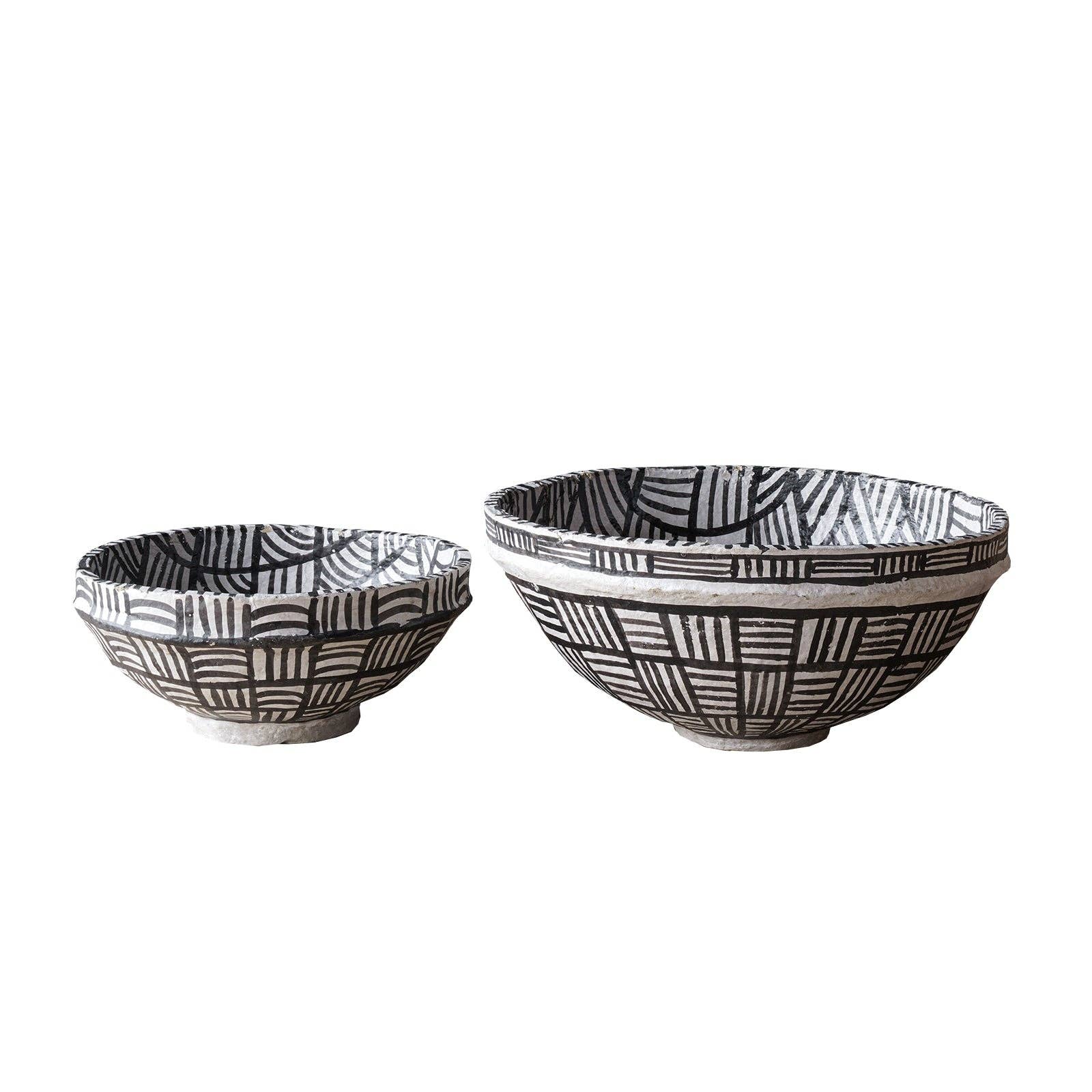 Blue Ocean Traders - Vente Assiettes/plats/bols de décoration - Bol en papier mâché peint à la main, ensemble de 22