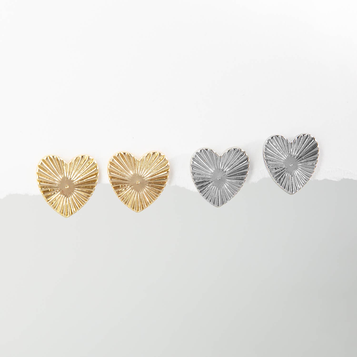 Marlyn Schiff - Wholesale Stud/Post Earrings - etched heart earring2