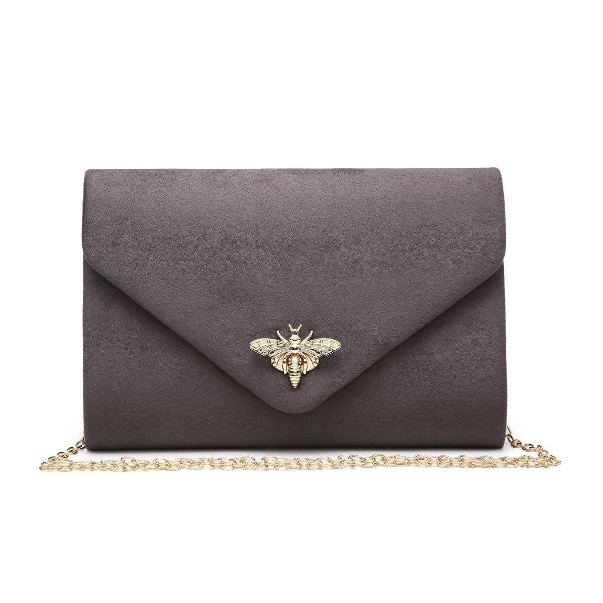 Papaya Fashion Ltd – Engroshandel Clutch - Dame – Y256 ruskind clutch med bi-formet lås2