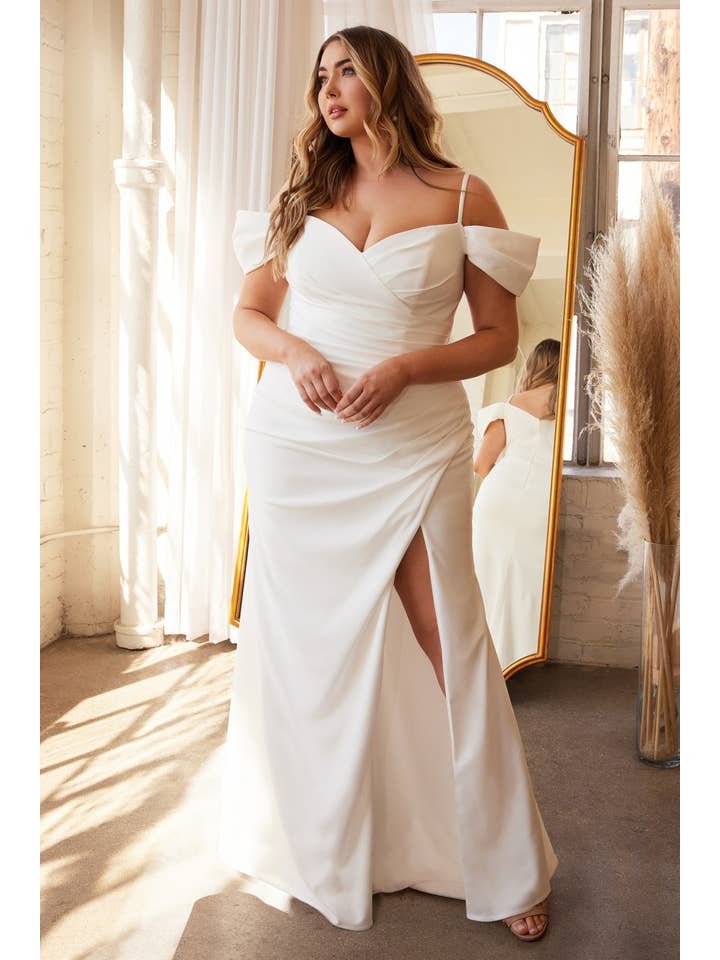 Off The Shoulder Crepe Gown for wholesale on Faire