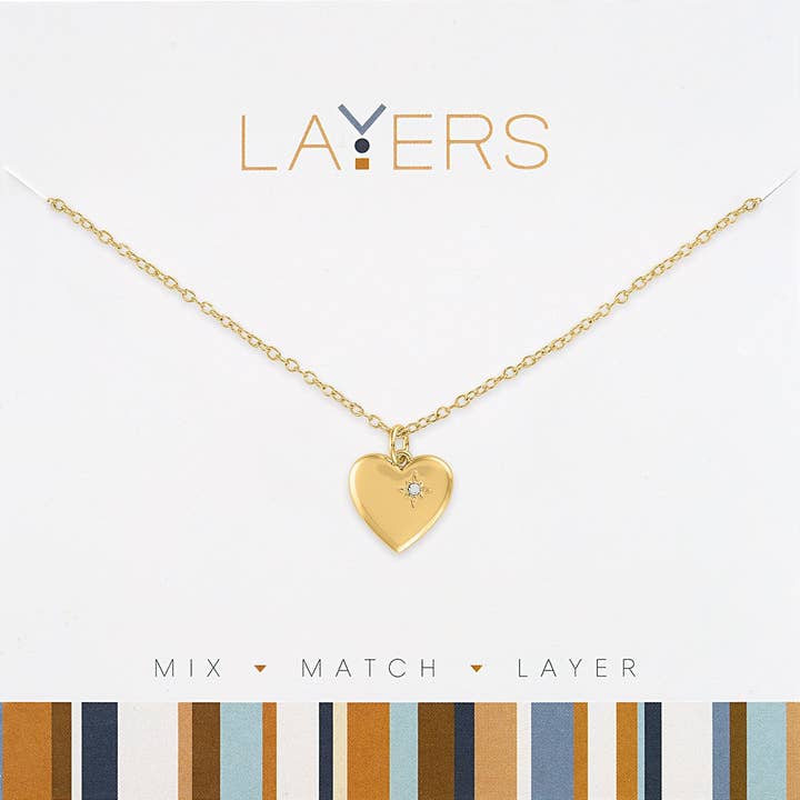 Layers: Gold Heart of Gold Necklace for wholesale by Center Court