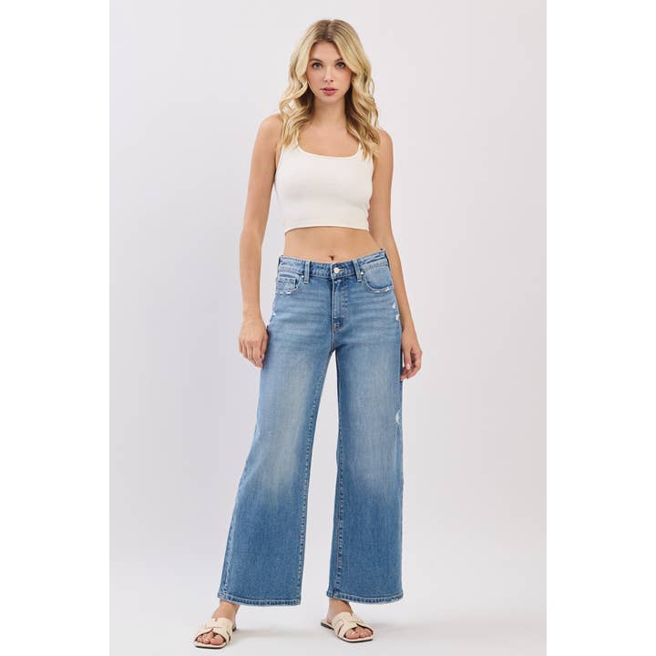P1528X-MD JEAN BARREL RELAX CONFORT TAILLE MI-HAUTE pour la vente par Petra153