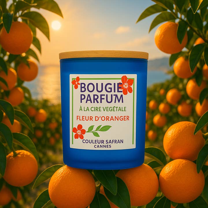 Couleur Safran Parfums - Wholesale Jar/Filled Candle - Artisanal Orange Blossom Scented Candle & 100% Vegetable1