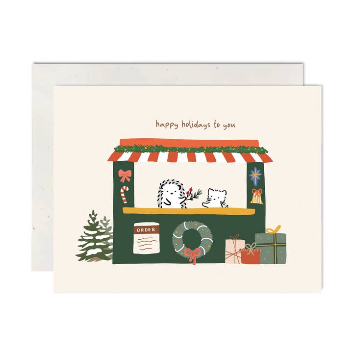 Christmas Market Holiday Card for wholesale by Tales of Eleanor