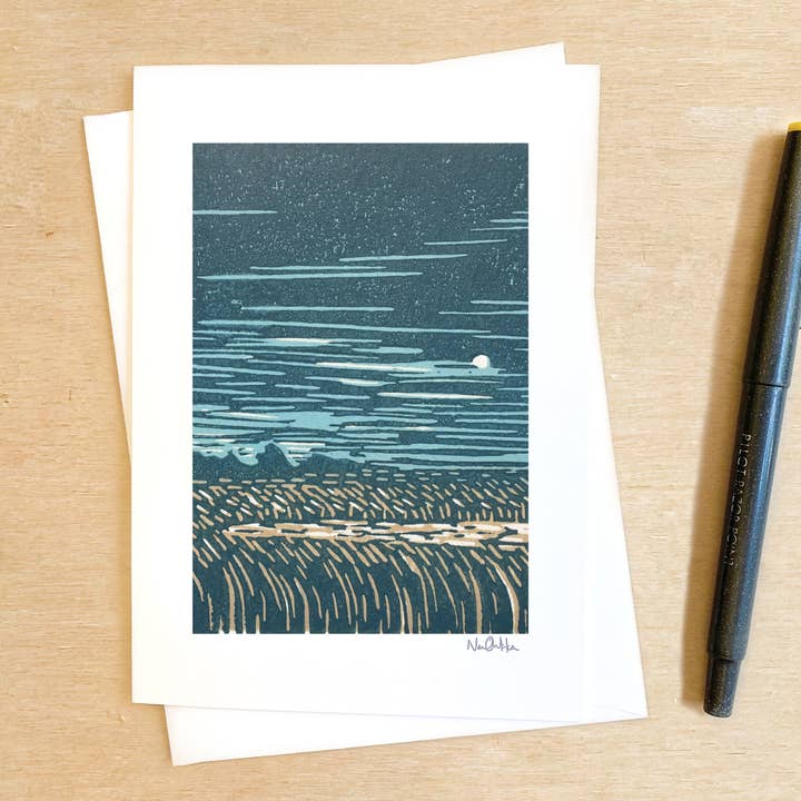 Beyond Knowing Greeting Card for wholesale by Nan Onkka Prints